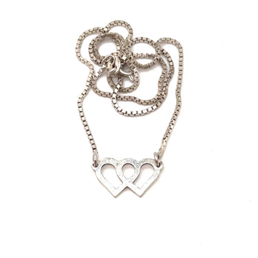 Interlocked Double Heart Necklace