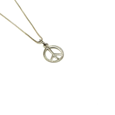 Open Work Cut Out Peace Pendant Necklace