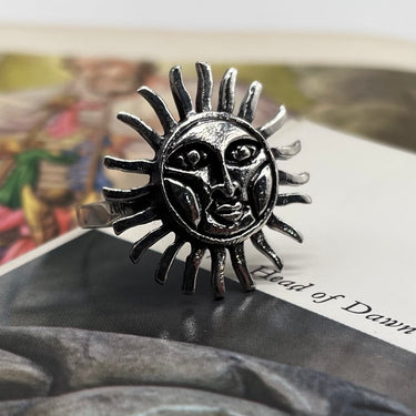 Modern Sun Face Ring