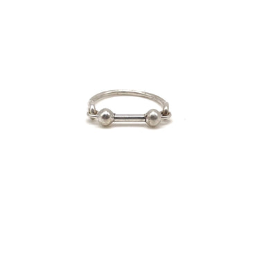 Petite Double Orb Modern Band Ring