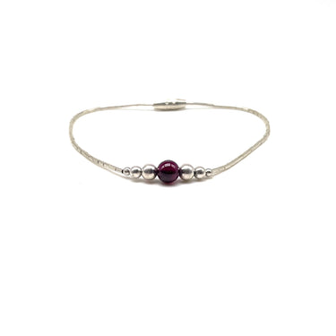 Garnet Bead Orb Bracelet