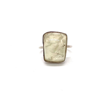 Modern Tourmalinted Quartz Ring