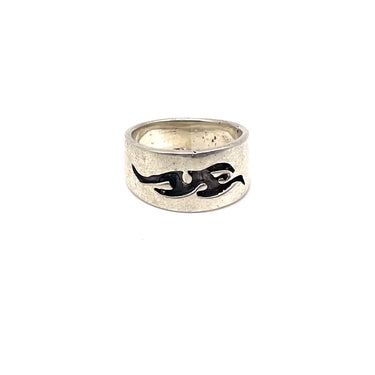 Enameled Tribal Band Ring