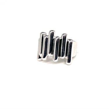 Modern Fluted Bar Ring