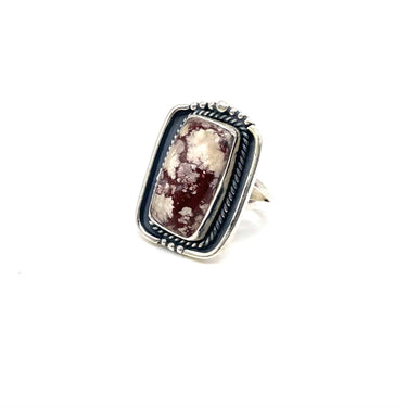 Rope Trimmed Jasper Ring