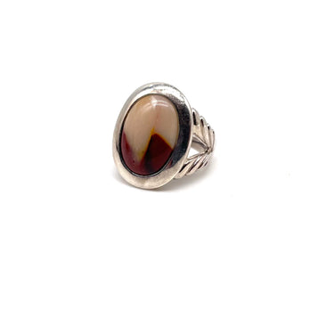 Modern Oval Agate Ring