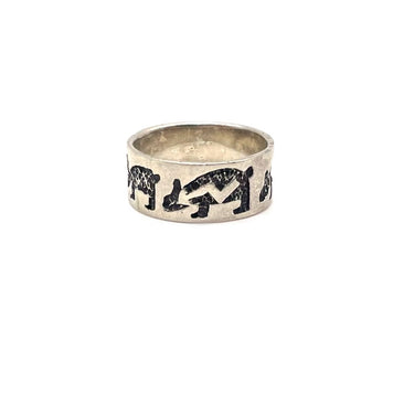 Enameled Wrap Around Bear Ring
