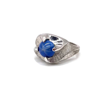 Caged Blue Sapphire Ring