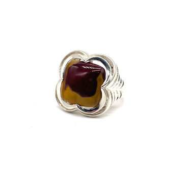 Clover Agate Ring