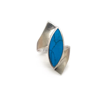 Modern Turquoise Marquise Ring