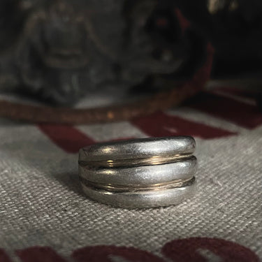 Modern Oxidized Triple Stacked Ring