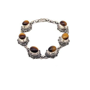 Tiger’s Eye Ornate Statement Bracelet