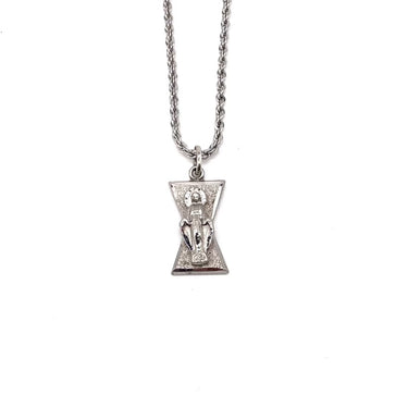 Vintage Miraculous Medal Virgin Mary Pendant Necklace