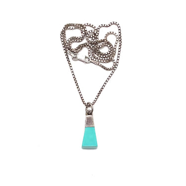 Vintage Ornate Turquoise Pendant Necklace