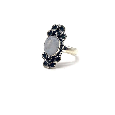 Ornate Oval Moonstone Ring