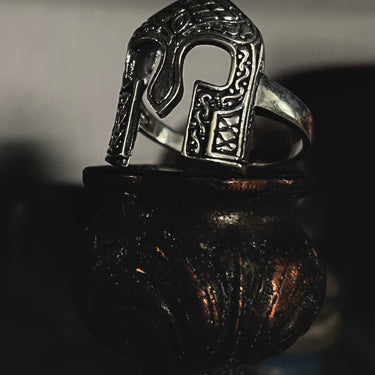 Open Work Gladiator Mask Ring