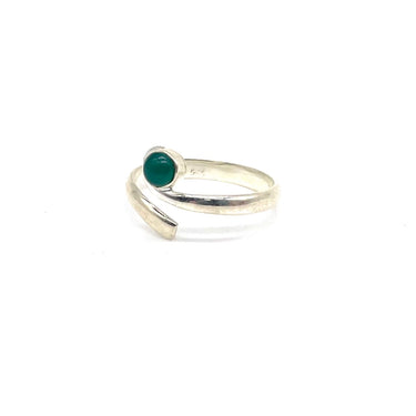 Petite Twisted Green Onyx Ring