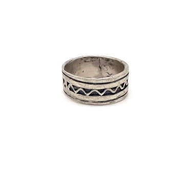 Geometric Wave Band Ring