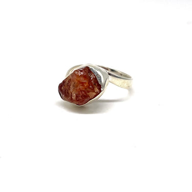 Raw Cut Amber Ring