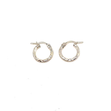 Diamond Cut Hoop Earrings