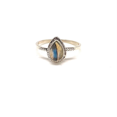 Labradorite Teardrop Ring