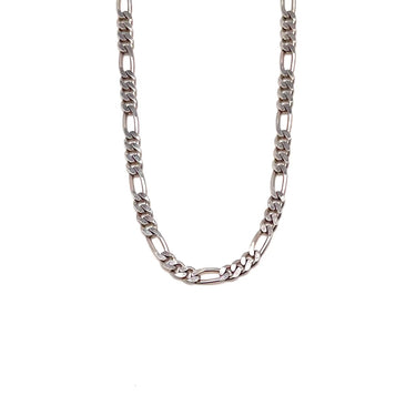 Petite ITALY Stamped Figaro Chain Link Necklace