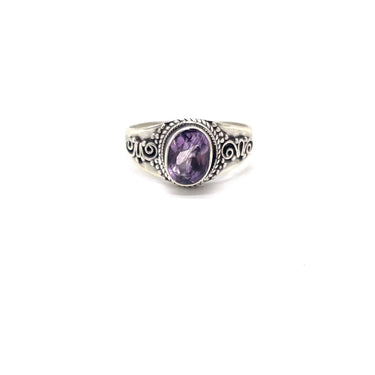 Ornate Oval Amethyst Ring