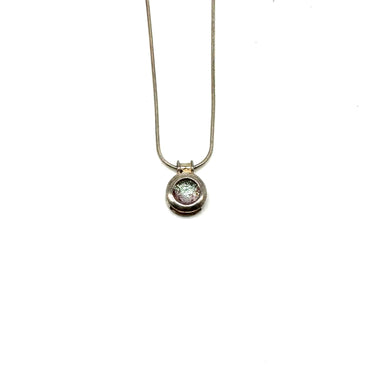 Circle Glass Cluster Pendant Necklace
