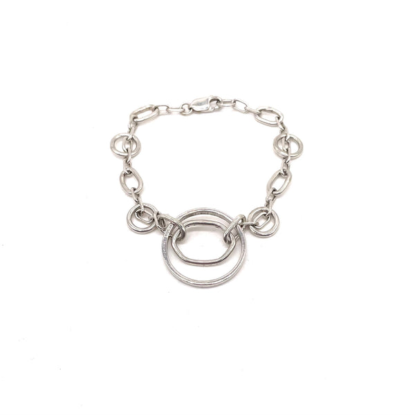 Modern Open Work Circle Link Bracelet
