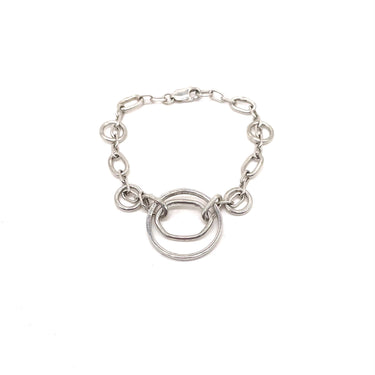 Modern Open Work Circle Link Bracelet