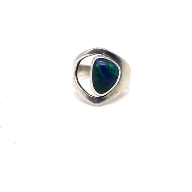 Vintage Azurite Cabochon Statement Ring