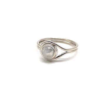 Modern Looped Moonstone Ring