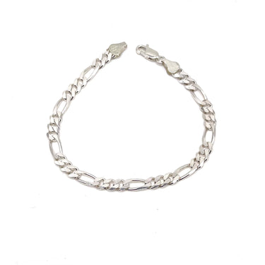 ITALY Stamped Figaro Bracelet