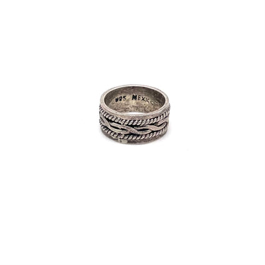 MEXICO Stamped Braided Chain Link Ring