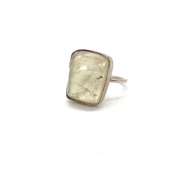Modern Tourmalinted Quartz Ring
