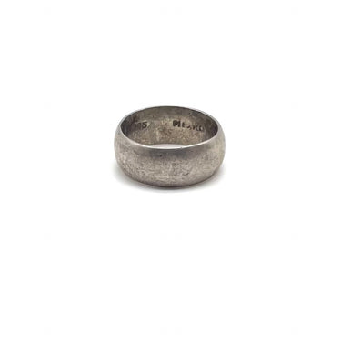 MEXICO Stamped Oxidized Rounded Band Ring