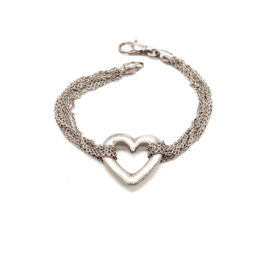 Multi Link Open Heart Bracelet