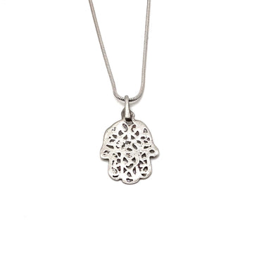 Detailed Hamsa Pendant Necklace