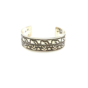 Vintage Modern Geometric Overlay Cuff Bracelet