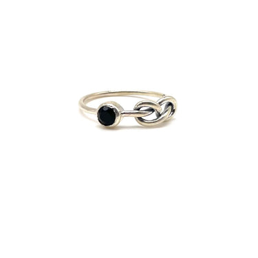 Petite Twisted Onyx Ring