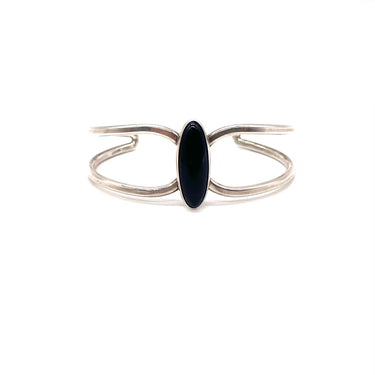 Oval Onyx Modern Cuff Bracelet