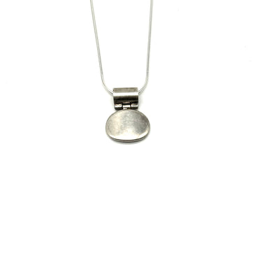Modern Oval Signet Pendant Necklace