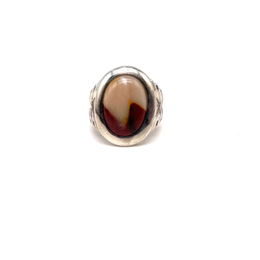 Modern Oval Agate Ring