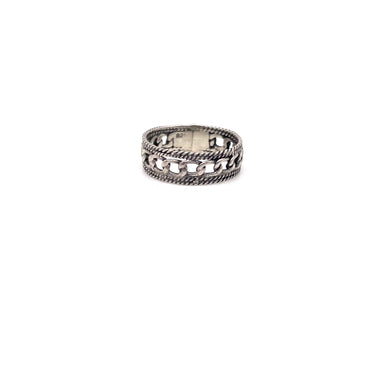 Rope Trimmed Cuban Inlay Ring