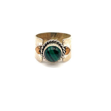 Two Tone Malachite Ring