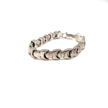 ITALY Stamped Modern Screw Link Bracelet