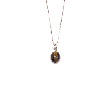 Oval Tiger’s Eye Pendant Necklace