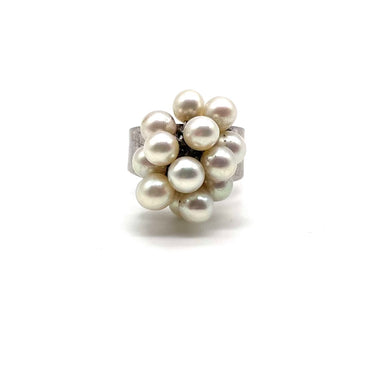 Pearl Cluster Statement Ring