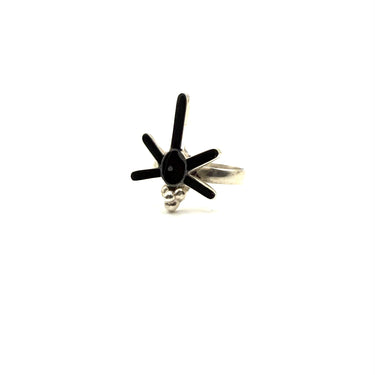 Onyx Inlay Dragonfly Ring