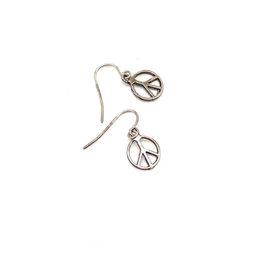 Open Work Peace Earrings